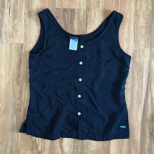 Women’s vintage kavu black button down tank top